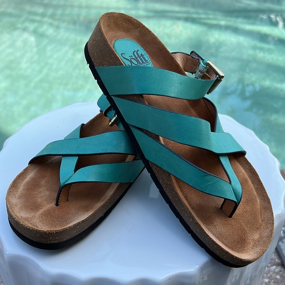 Söfft leather sandal. Turquoise 8.5M - Picture 6 of 7